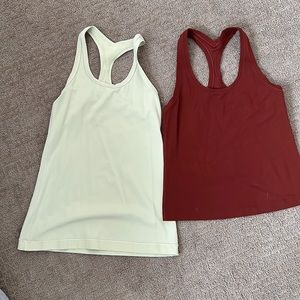 Two size 6 lululemon tank tops